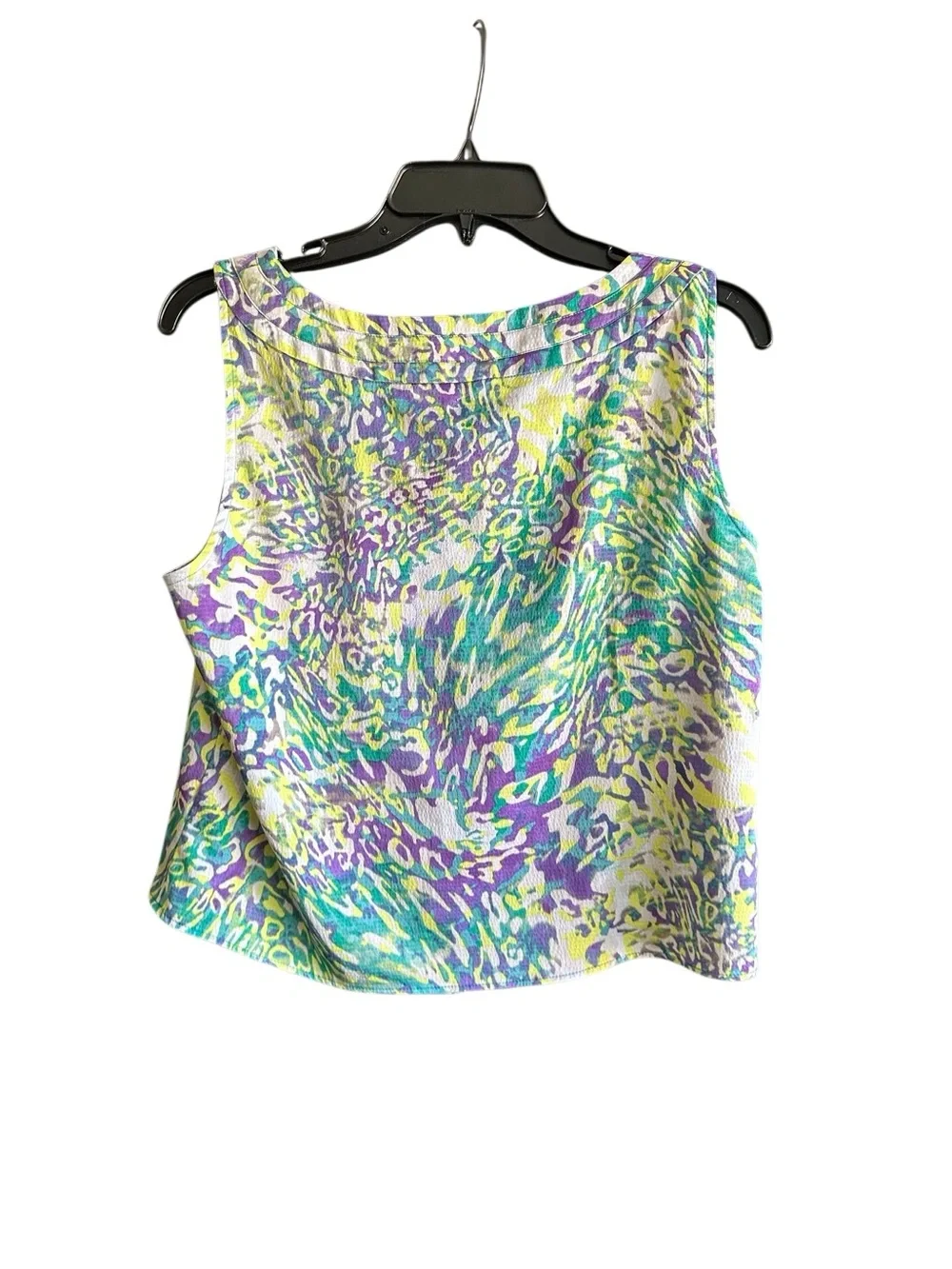 Anne Klein Colorful Abstract Print Sleeveless Tank Top. Size Large